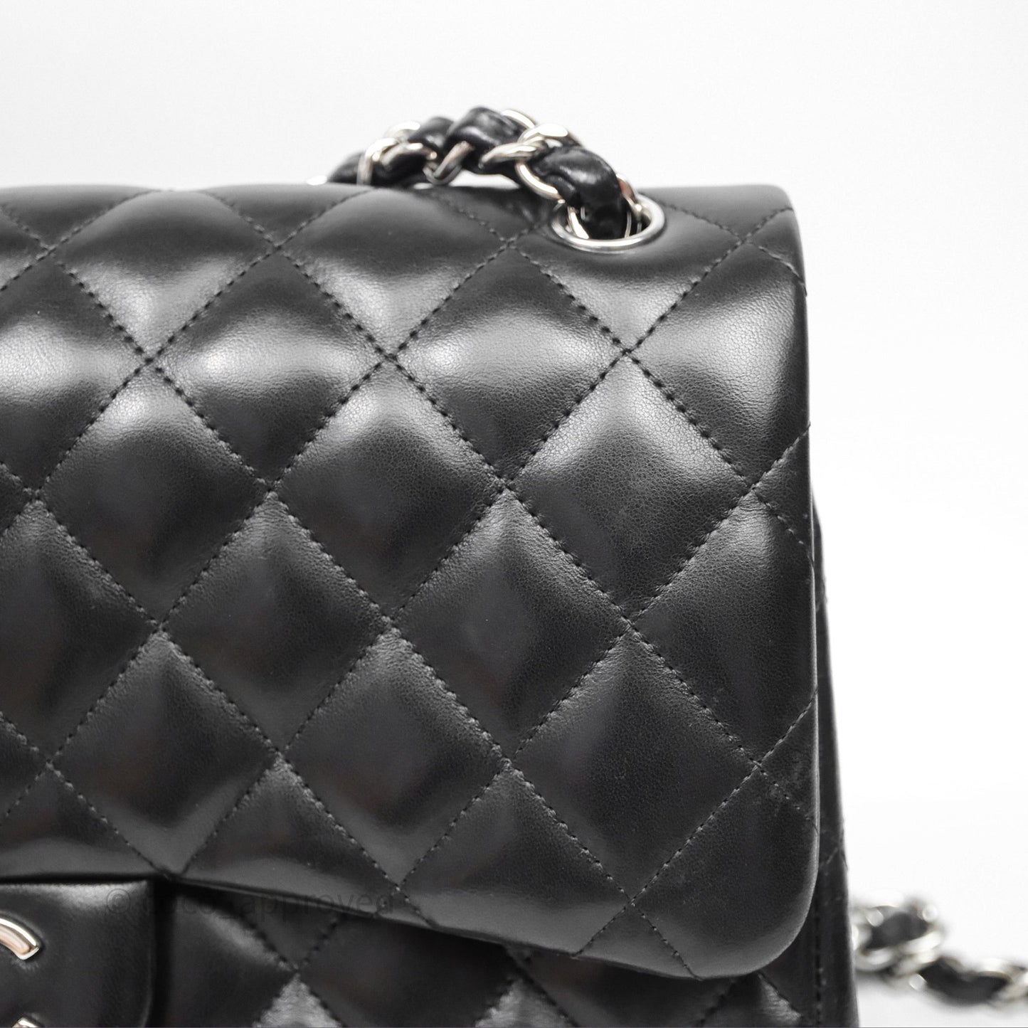 Chanel Jumbo Double Flap Black Lambskin Silver Hardware⁣⁣
