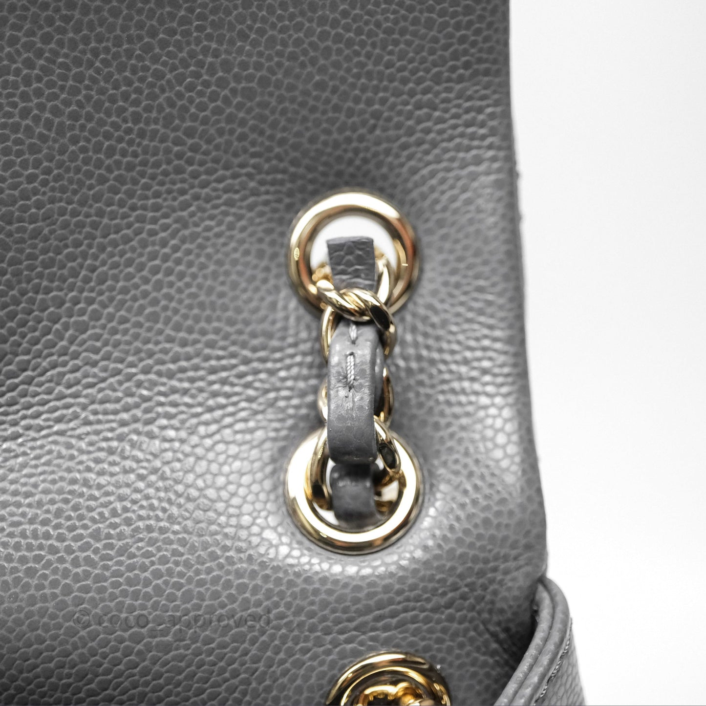 Chanel Duma Backpack Medium Grey Caviar Gold Hardware