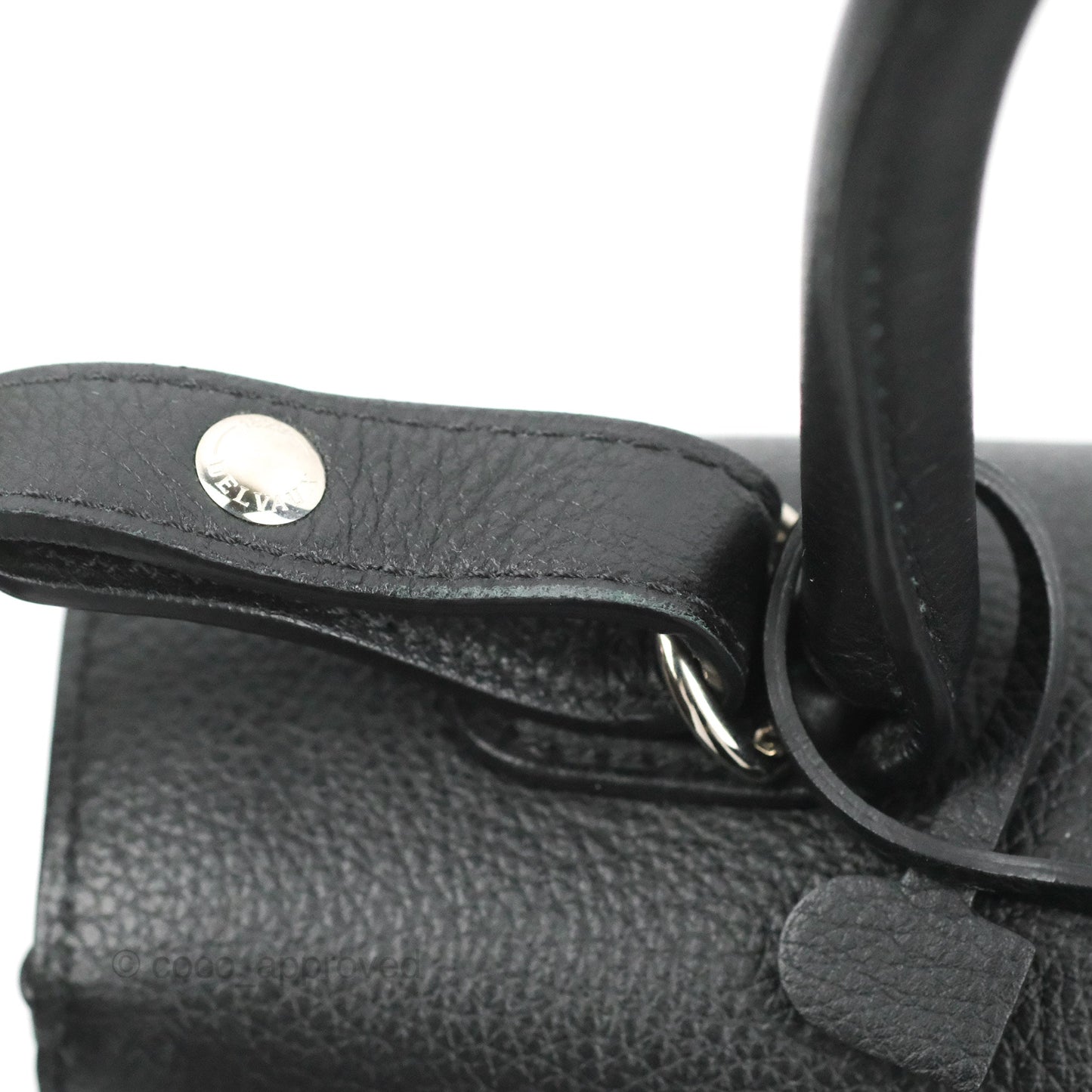 Delvaux Brillant MM Grained Calfskin Satchel Black
