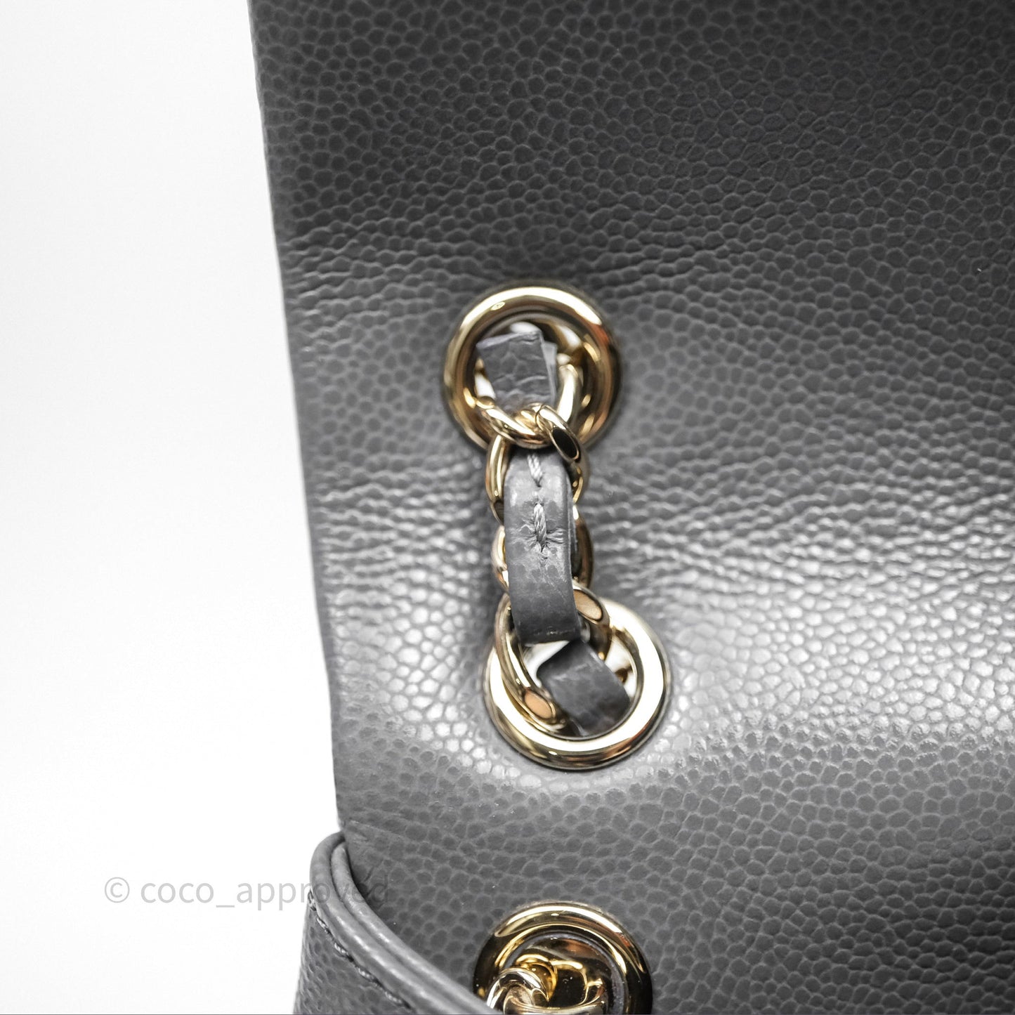 Chanel Duma Backpack Medium Grey Caviar Gold Hardware