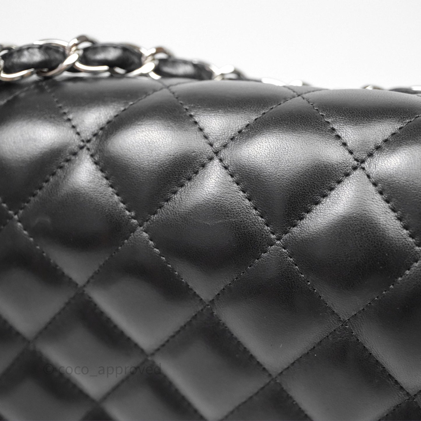Chanel Jumbo Double Flap Black Lambskin Silver Hardware⁣⁣