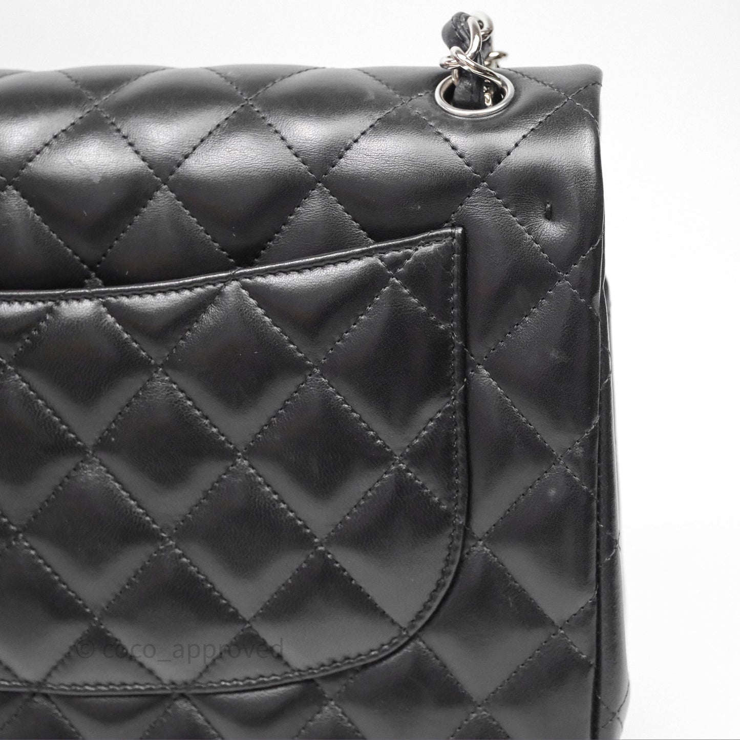Chanel Jumbo Double Flap Black Lambskin Silver Hardware⁣⁣