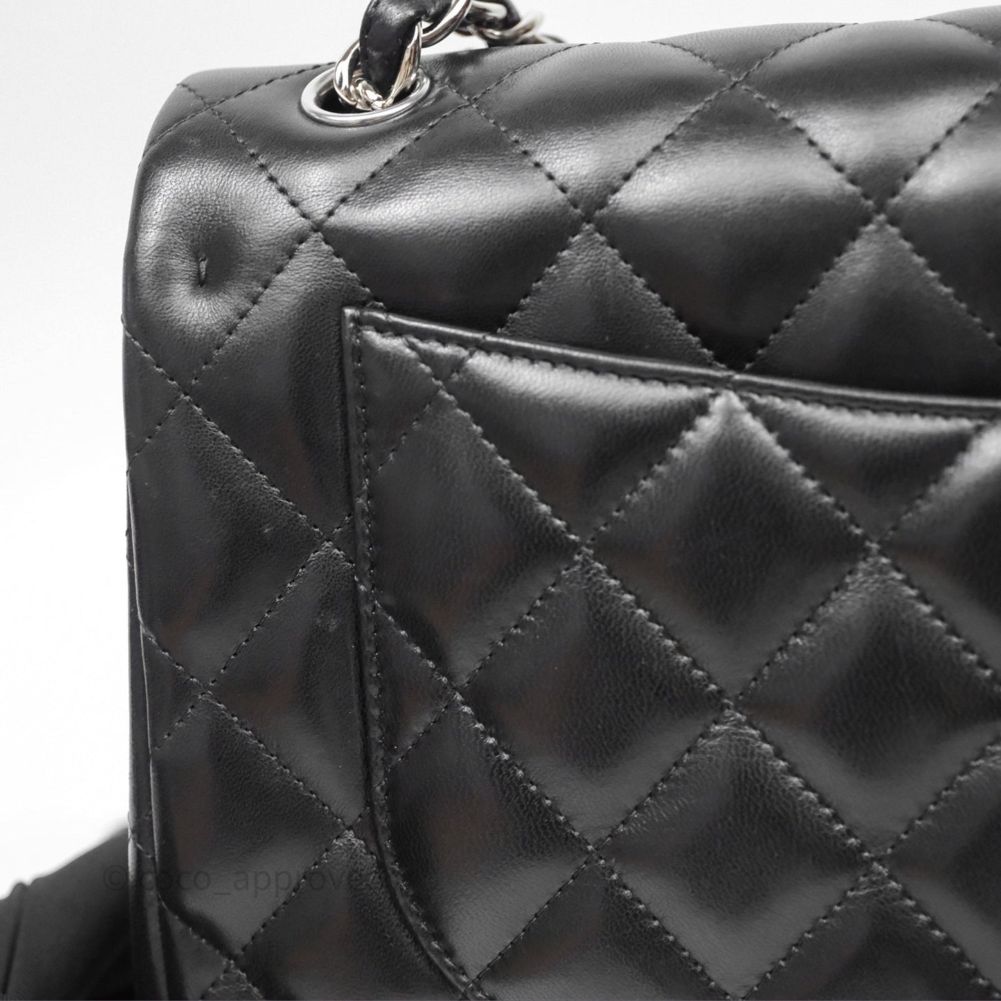 Chanel Jumbo Double Flap Black Lambskin Silver Hardware⁣⁣