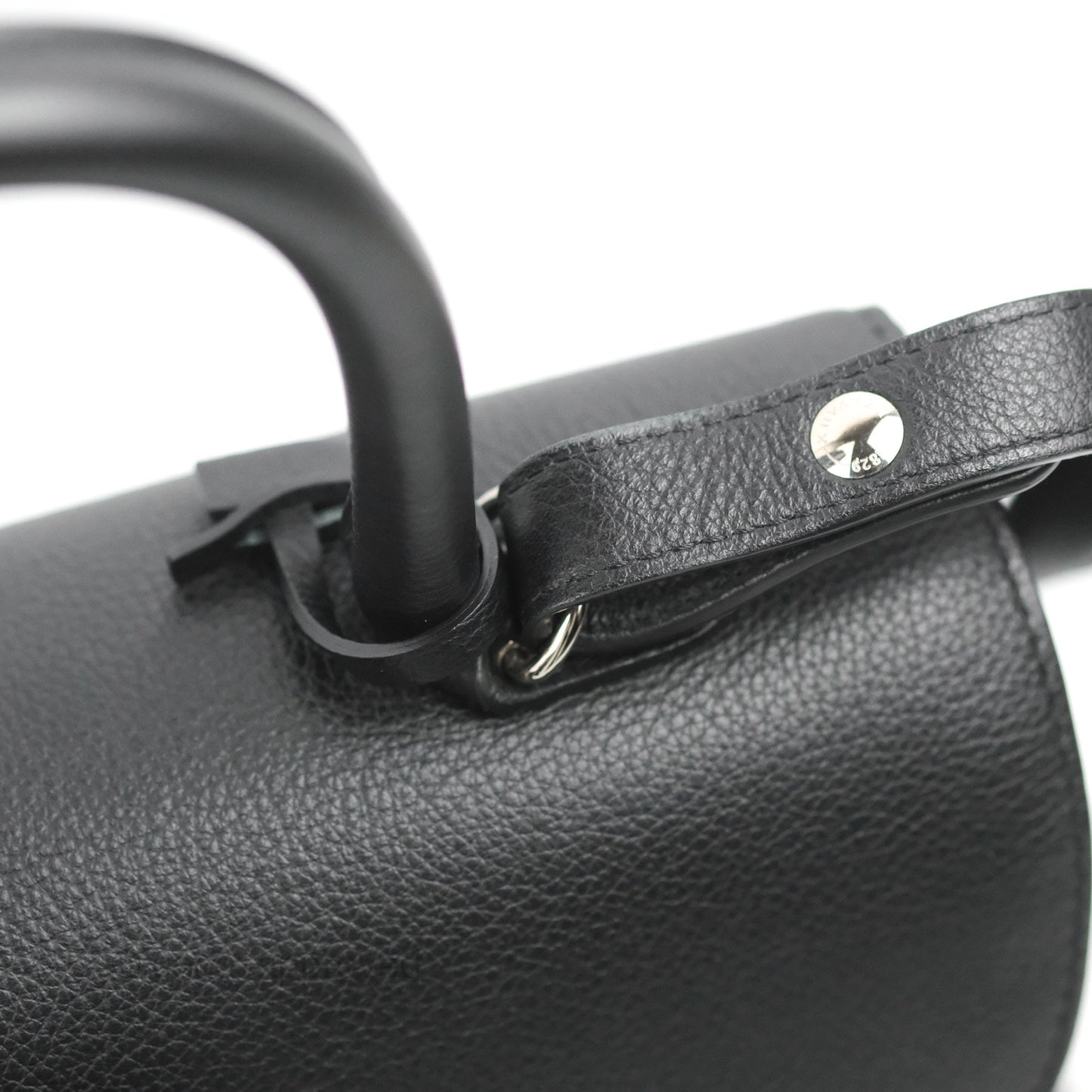 Delvaux Brillant MM Grained Calfskin Satchel Black