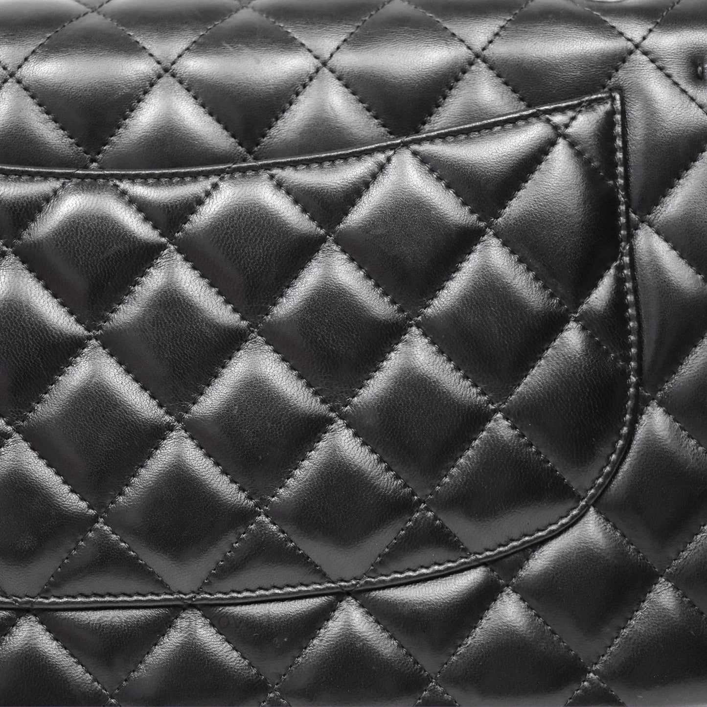 Chanel Jumbo Double Flap Black Lambskin Silver Hardware⁣⁣