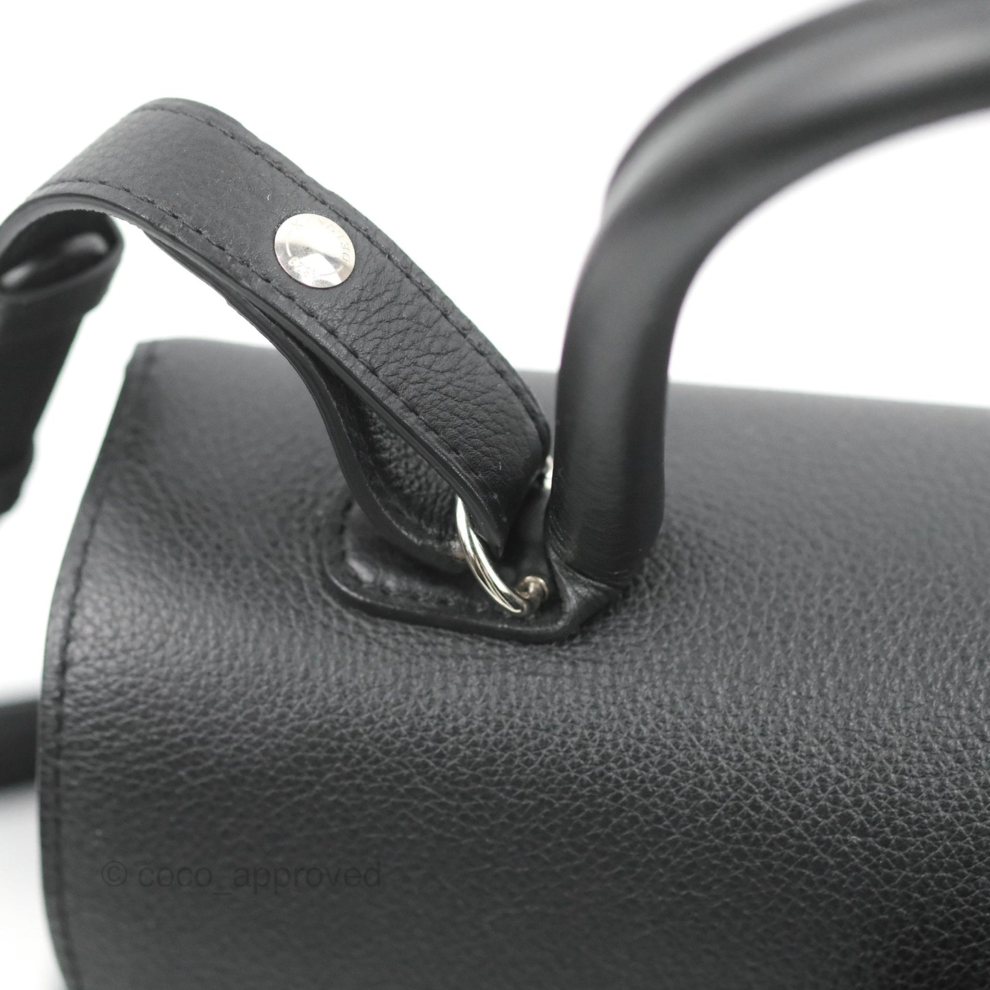 Delvaux Brillant MM Grained Calfskin Satchel Black