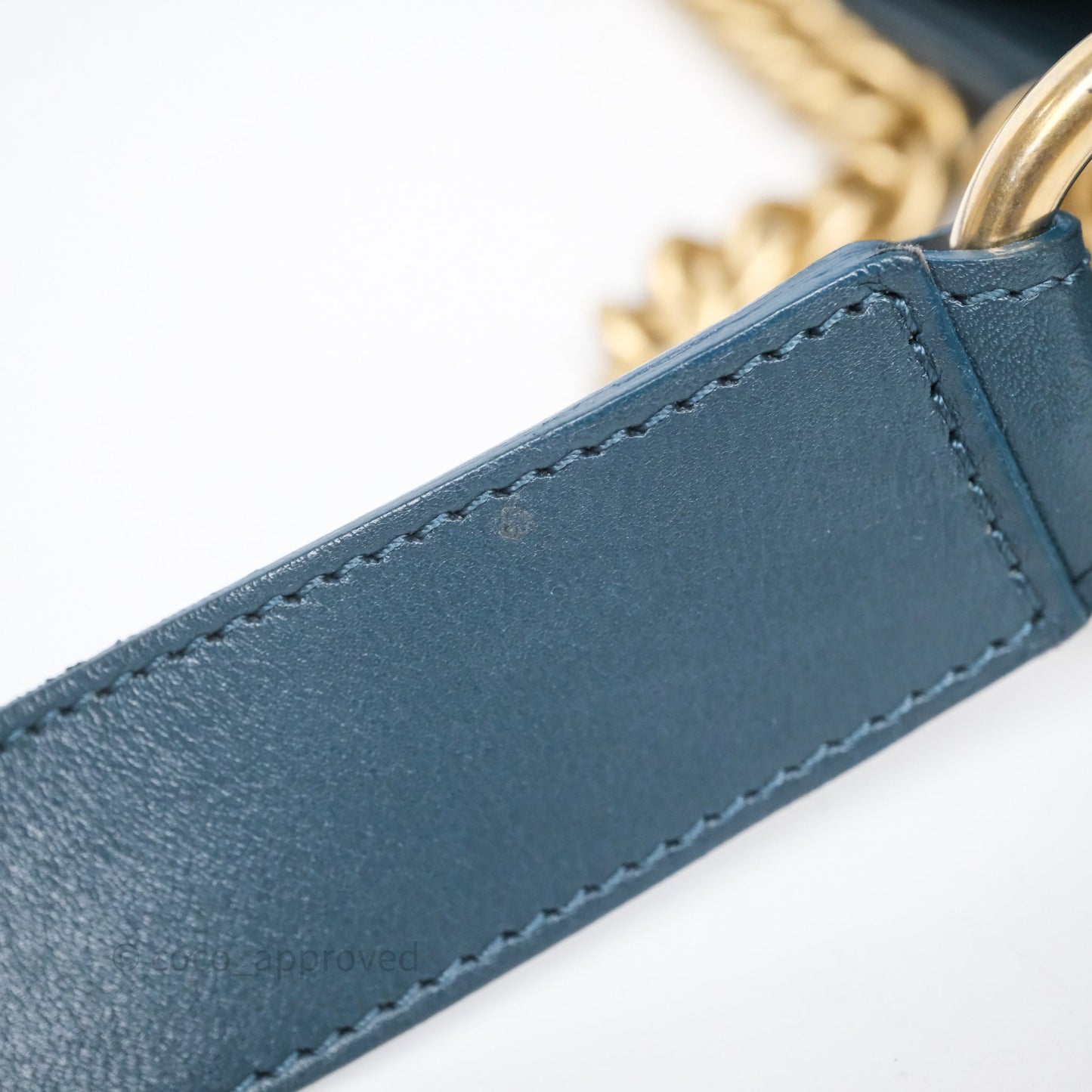 Chanel Button Up Hobo Bag Quilted Teal Calfskin Aged Gold Hardware