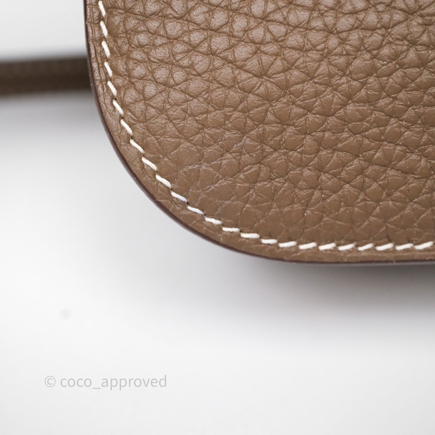 Hermès Halzan 25 Etoupe 18 Clemence Gold Hardware
