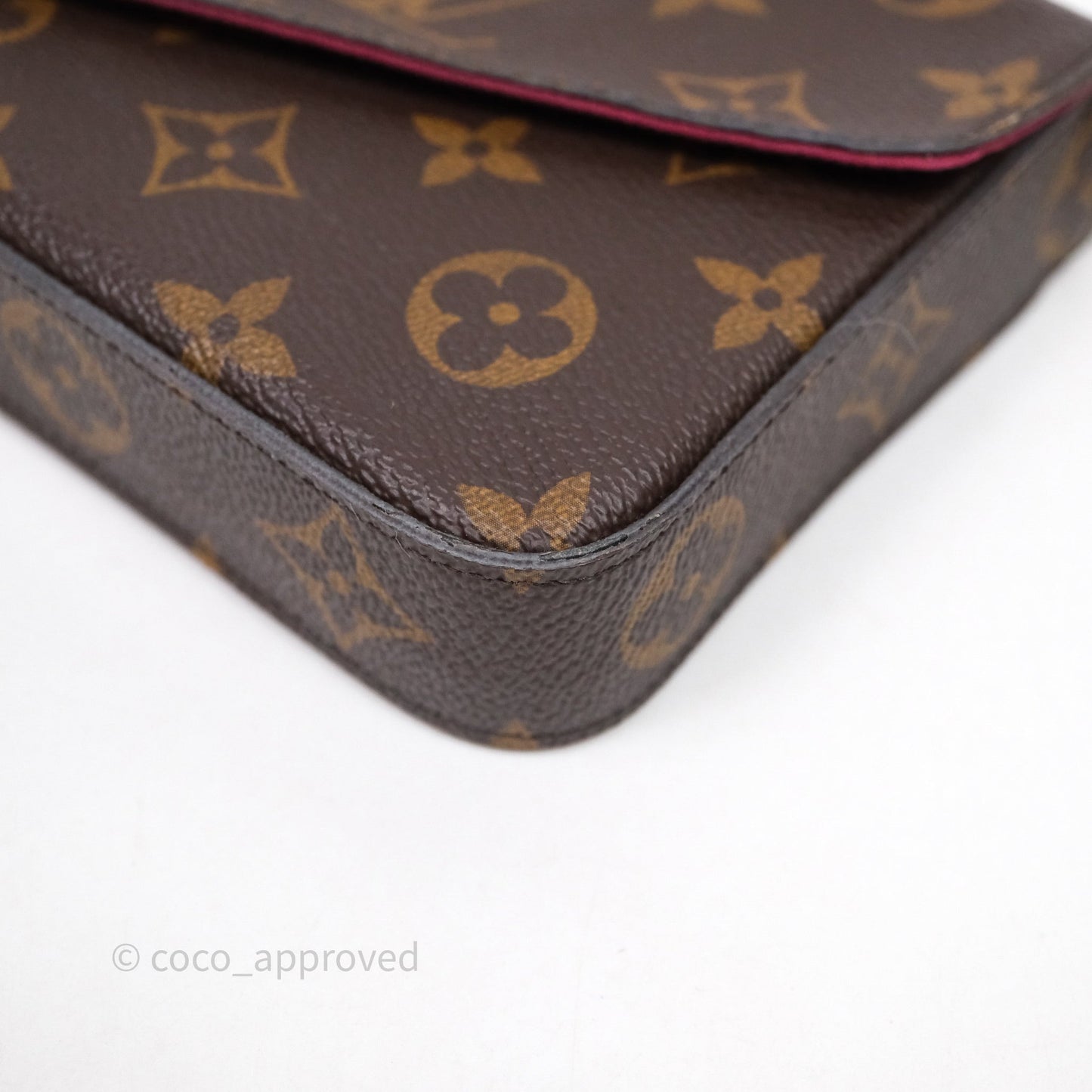 Louis Vuitton Félicie Pochette Clutch Monogram Canvas Gold Hardware