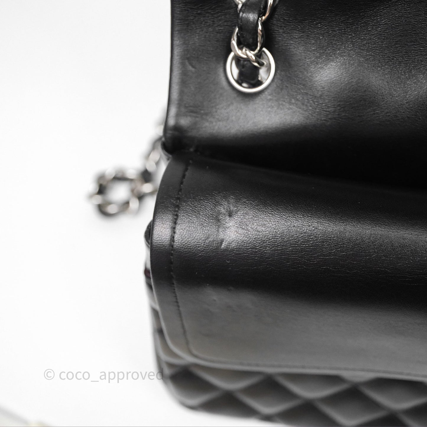 Chanel Jumbo Double Flap Black Lambskin Silver Hardware⁣⁣