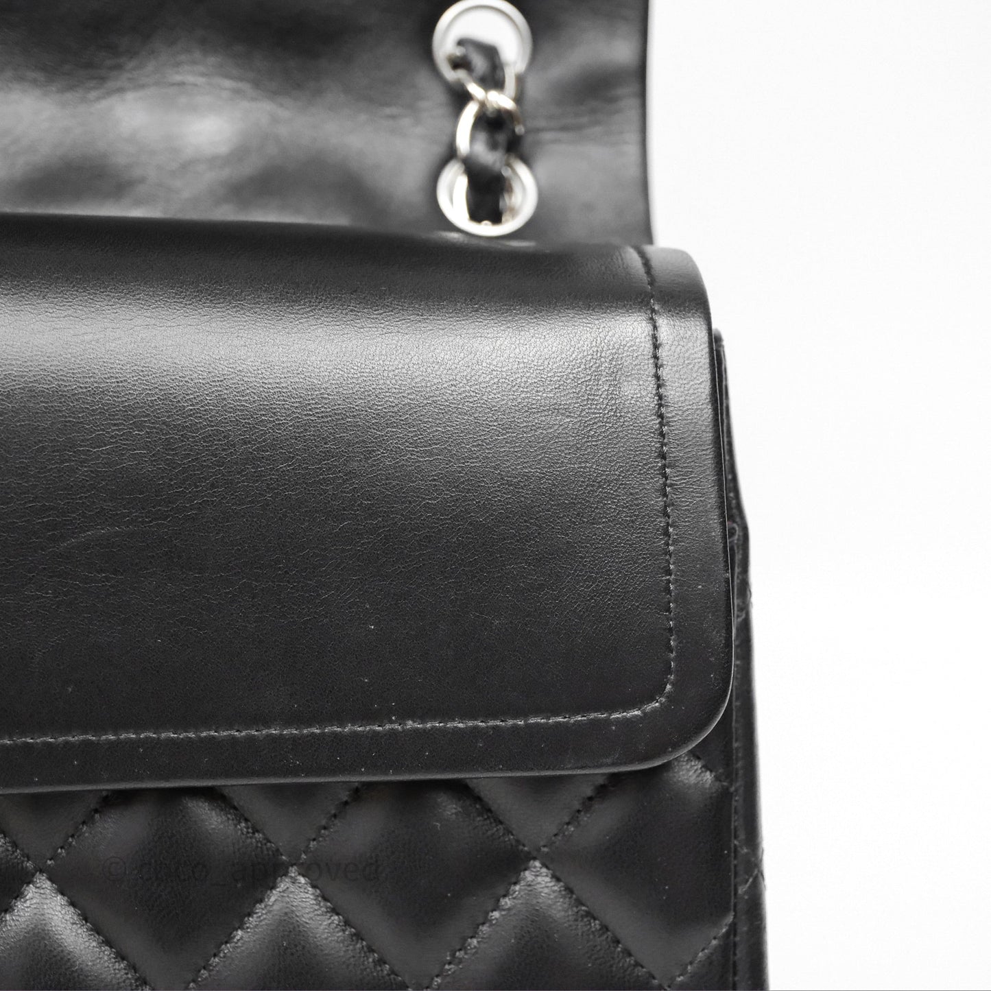 Chanel Jumbo Double Flap Black Lambskin Silver Hardware⁣⁣