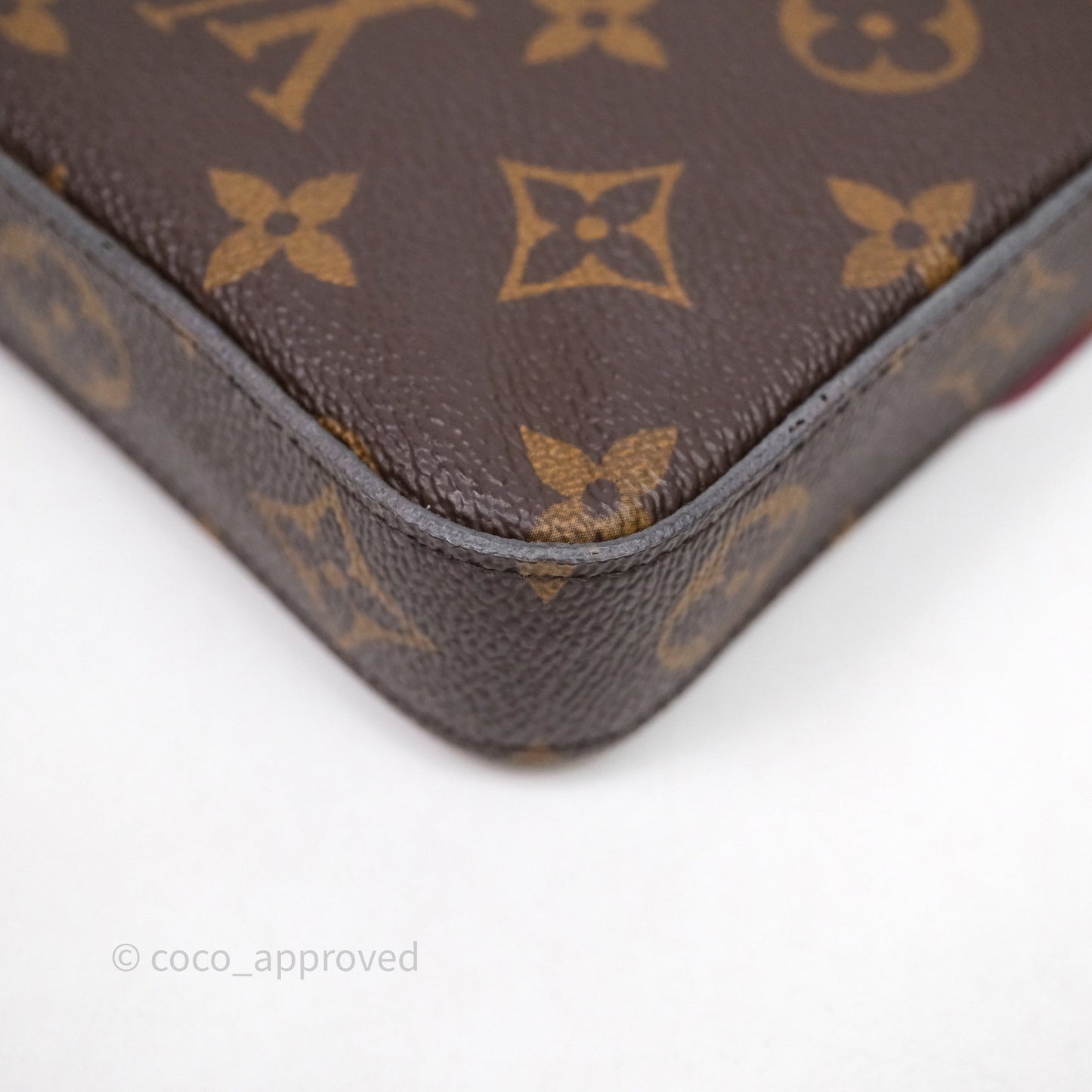 Louis Vuitton Félicie Pochette Clutch Monogram Canvas Gold Hardware