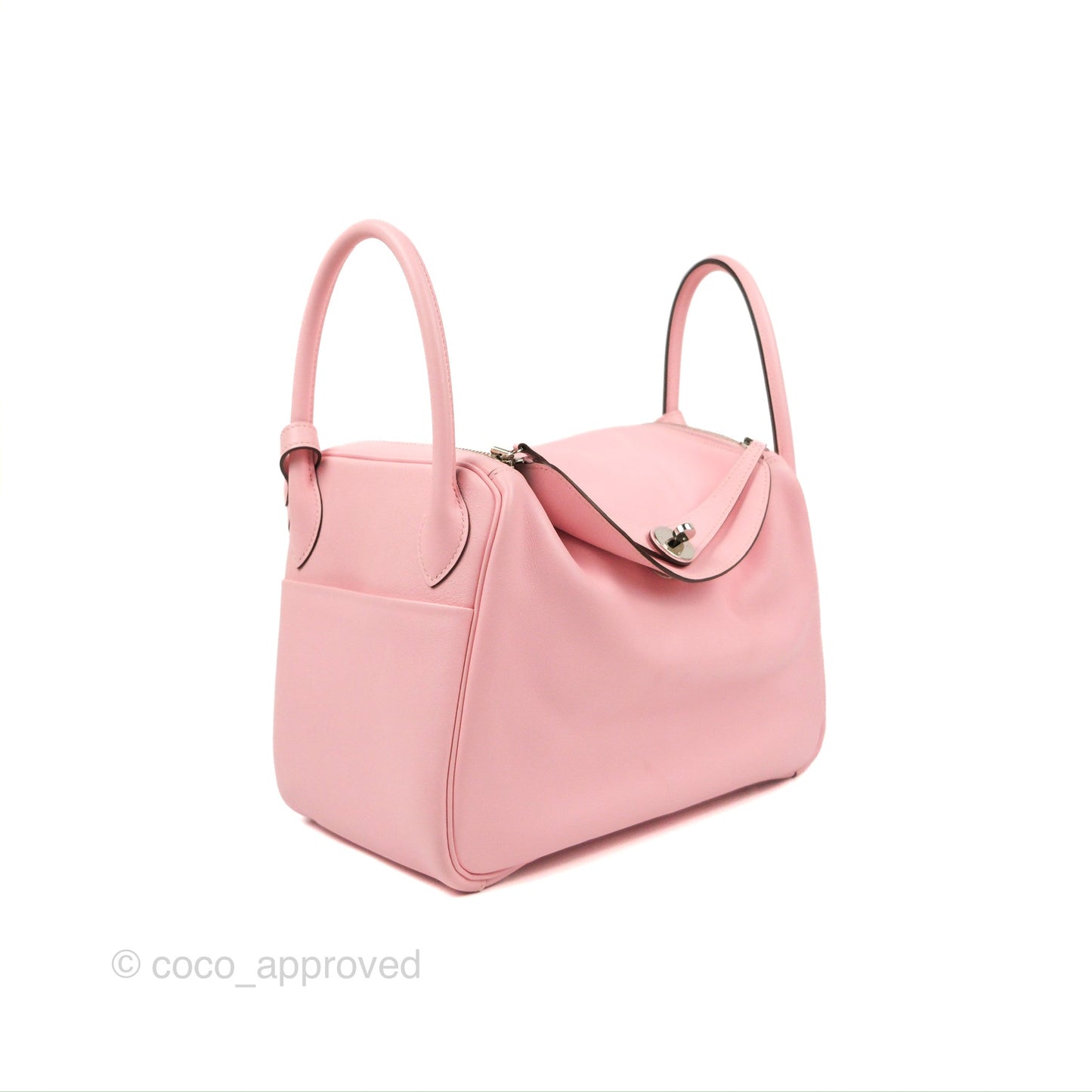 Hermes Lindy 30 Rose Sakura Pink 3Q Swift Palladium Hardware