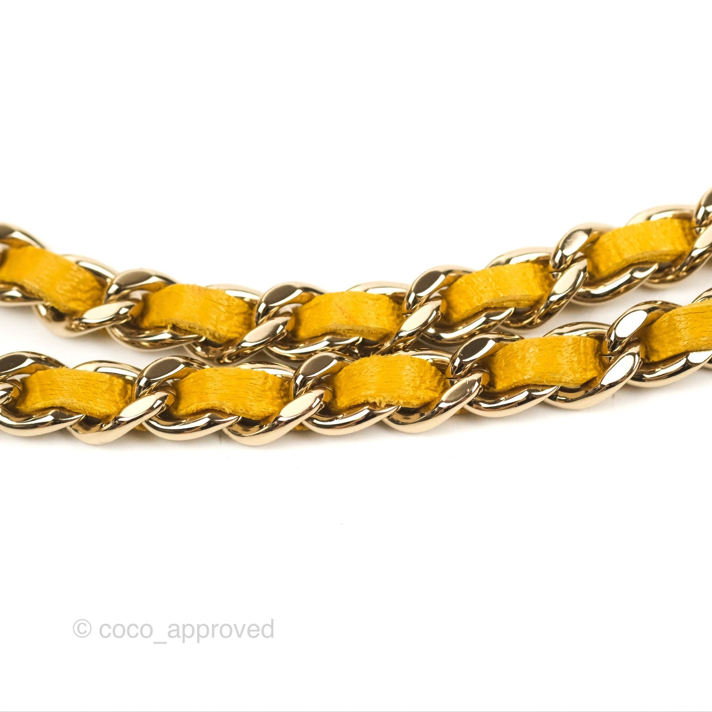 Chanel Vanity Rectangular Top Handle Yellow Lambskin Gold Hardware