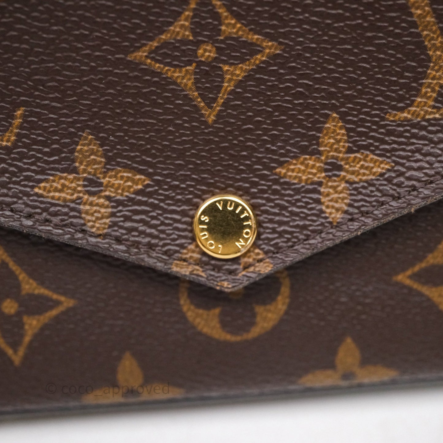 Louis Vuitton Félicie Pochette Clutch Monogram Canvas Gold Hardware