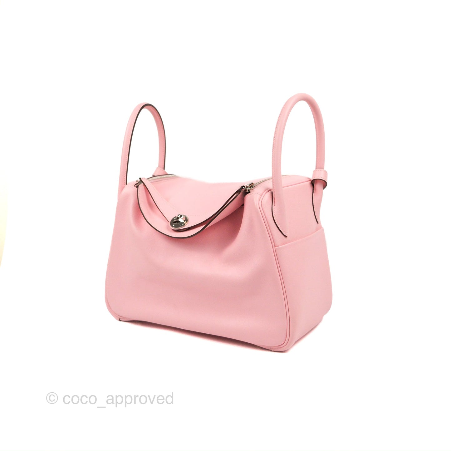 Hermes Lindy 30 Rose Sakura Pink 3Q Swift Palladium Hardware