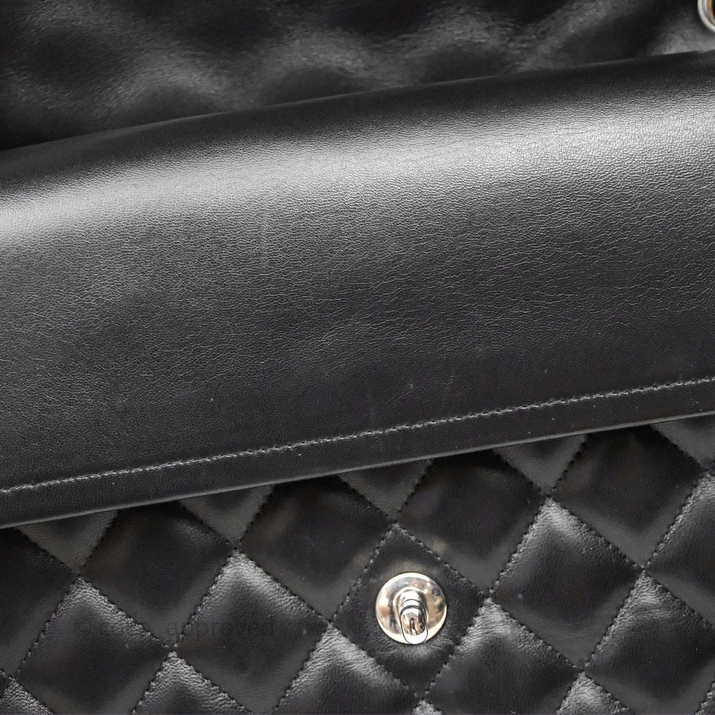 Chanel Jumbo Double Flap Black Lambskin Silver Hardware⁣⁣
