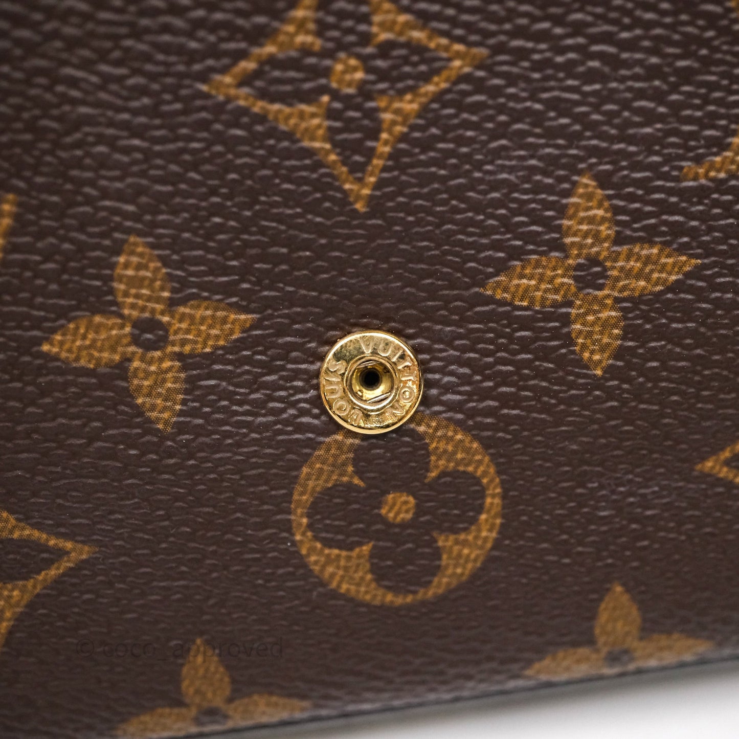 Louis Vuitton Félicie Pochette Clutch Monogram Canvas Gold Hardware