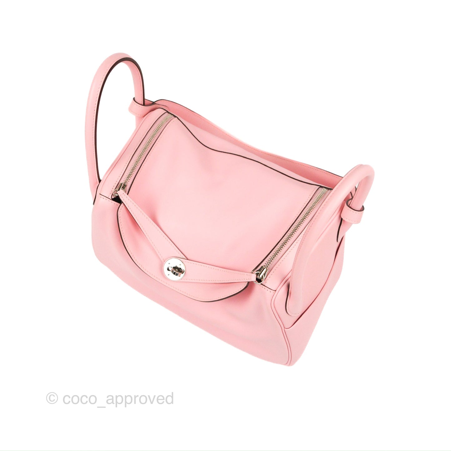 Hermes Lindy 30 Rose Sakura Pink 3Q Swift Palladium Hardware
