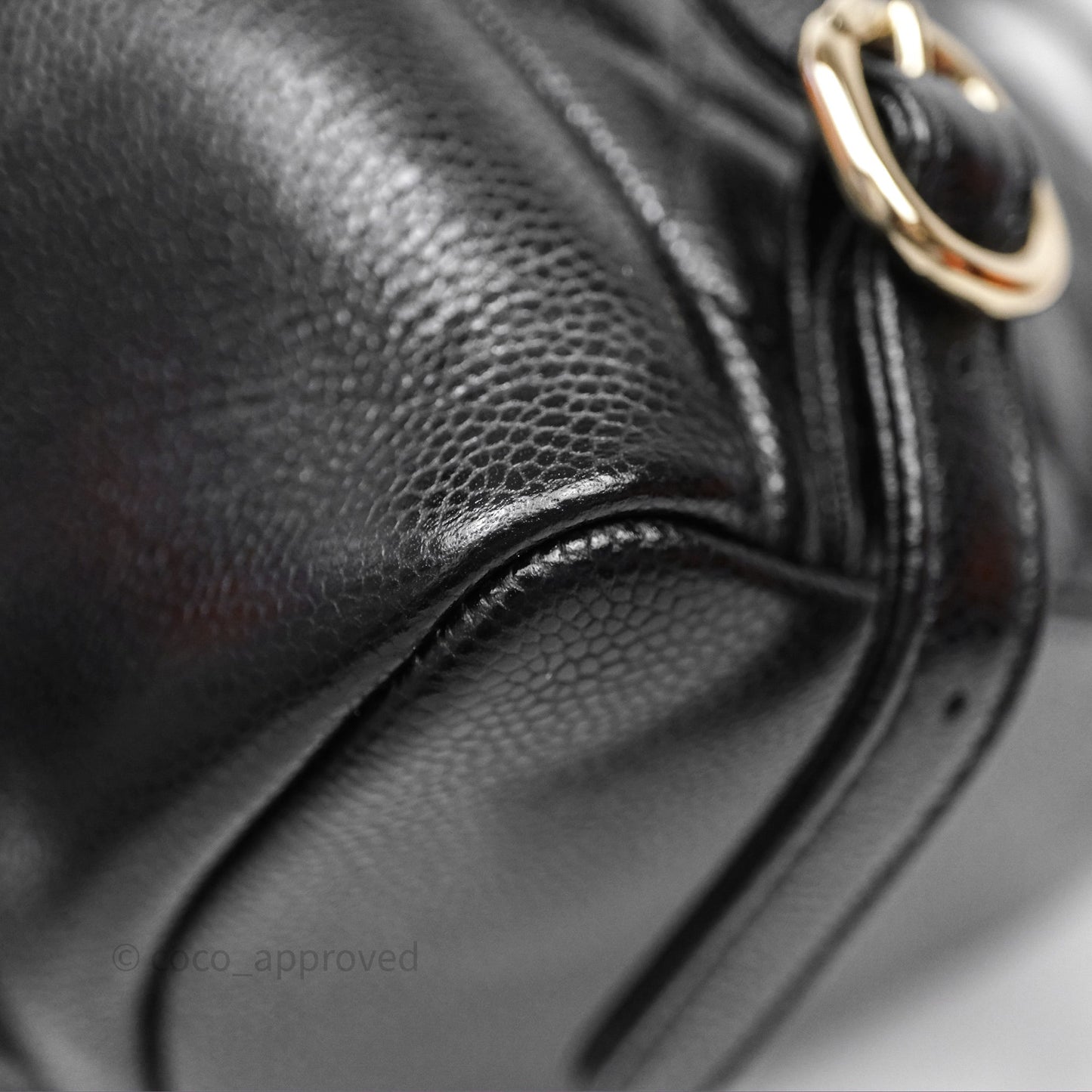 Chanel Duma Backpack Medium Black Caviar Gold Hardware