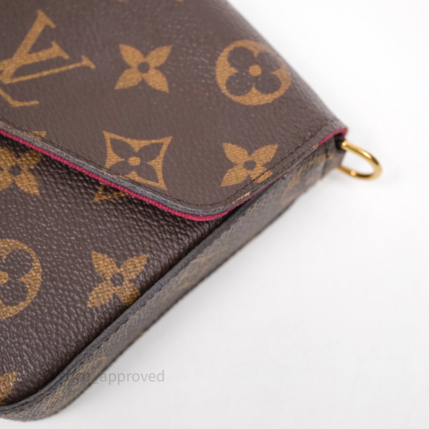 Louis Vuitton Félicie Pochette Clutch Monogram Canvas Gold Hardware