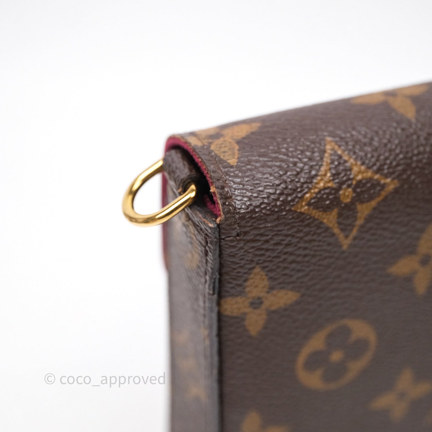 Louis Vuitton Félicie Pochette Clutch Monogram Canvas Gold Hardware