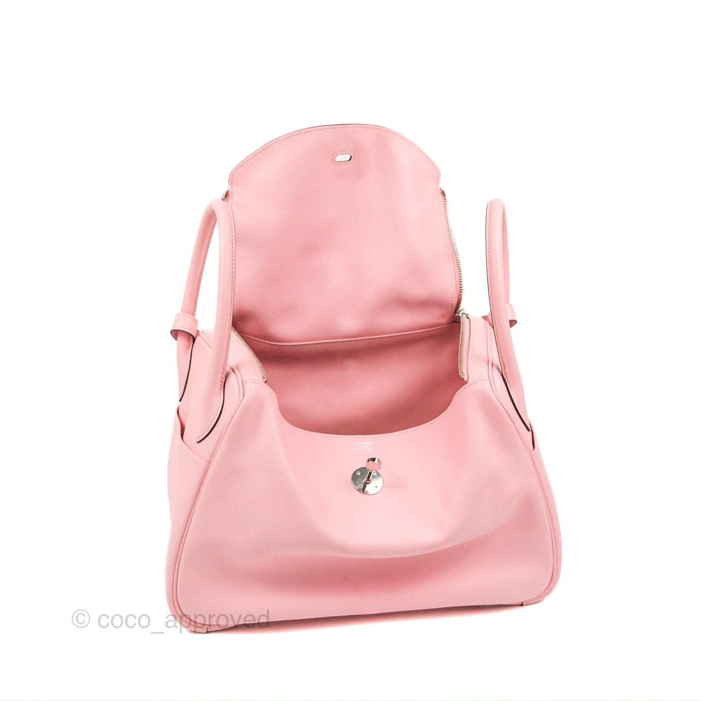 Hermes Lindy 30 Rose Sakura Pink 3Q Swift Palladium Hardware