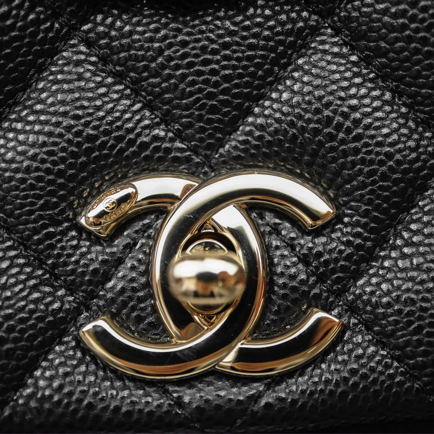 Chanel Duma Backpack Medium Black Caviar Gold Hardware