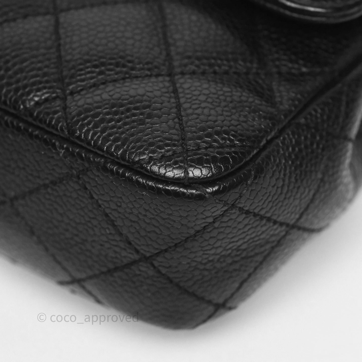 Chanel Quilted East West Flap Bag Black Caviar Gold Hardware