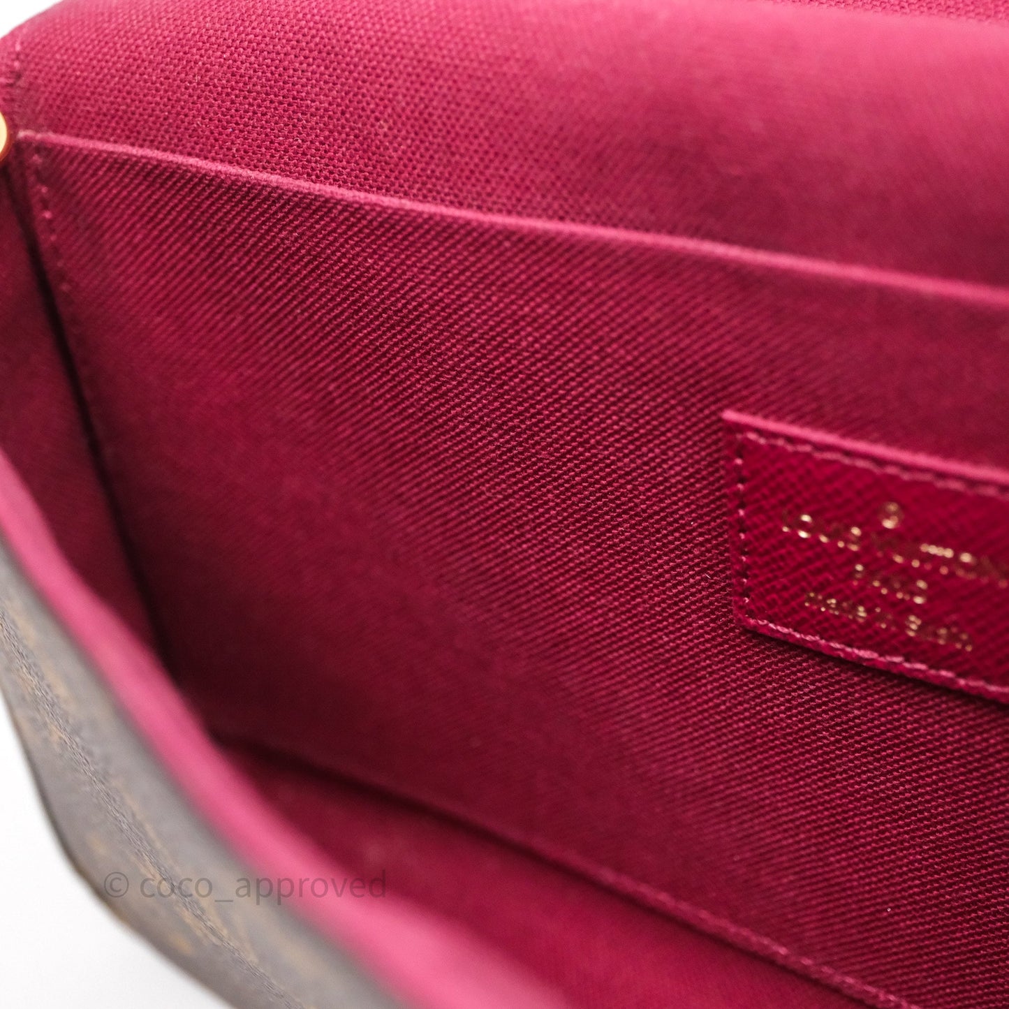 Louis Vuitton Félicie Pochette Clutch Monogram Canvas Gold Hardware