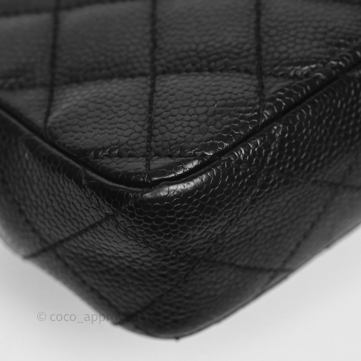 Chanel Quilted East West Flap Bag Black Caviar Gold Hardware
