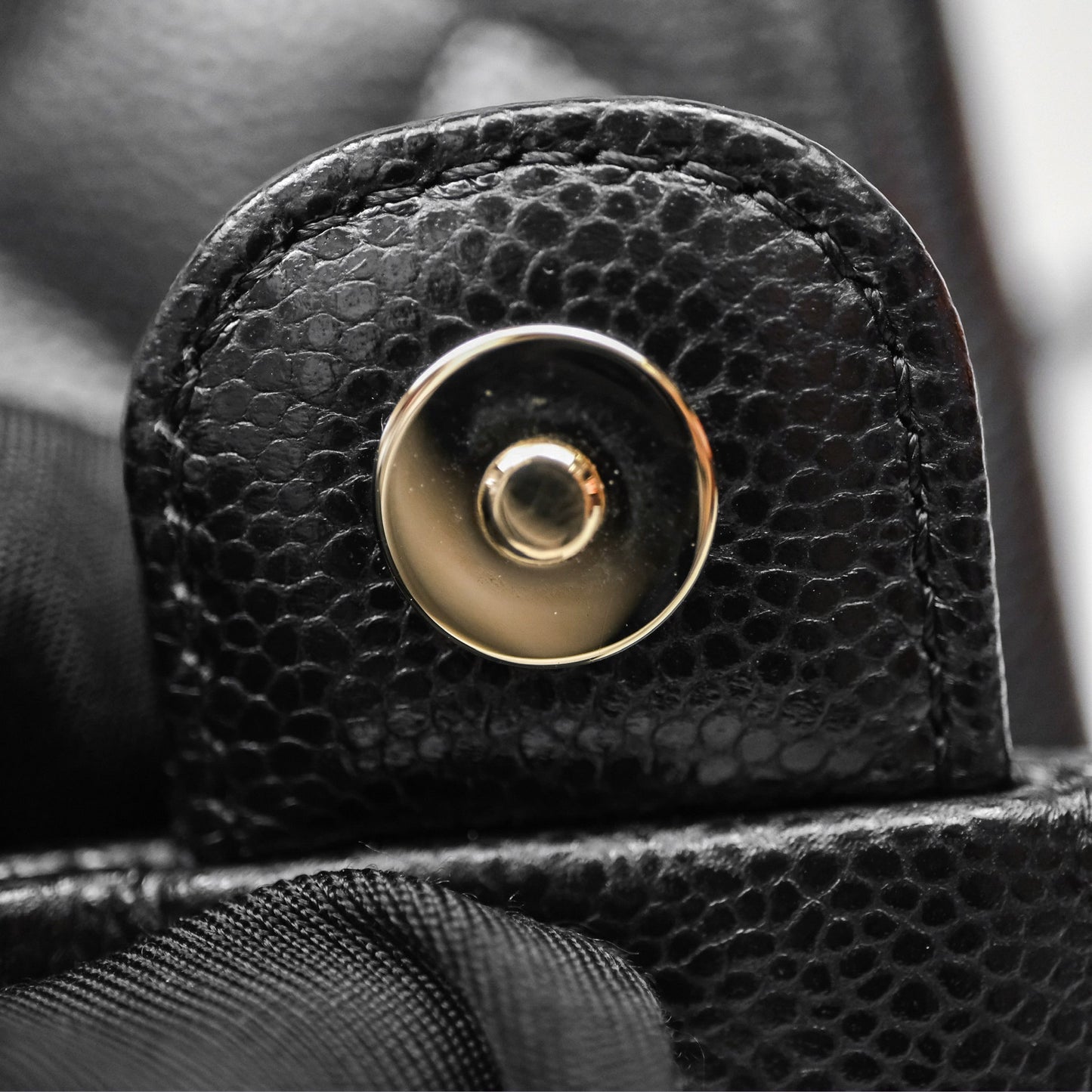 Chanel Duma Backpack Medium Black Caviar Gold Hardware