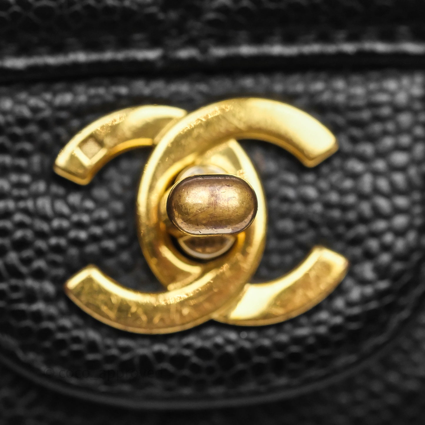 Chanel Quilted East West Flap Bag Black Caviar Gold Hardware