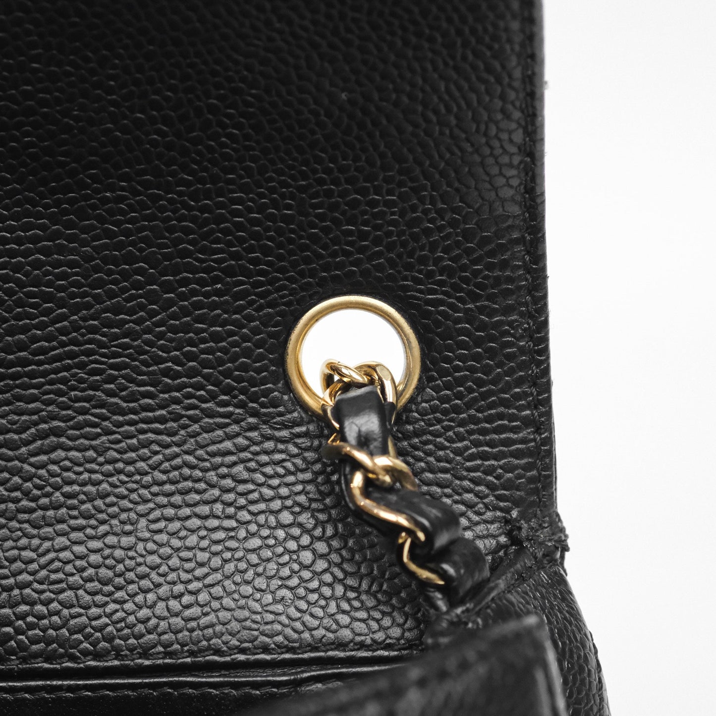Chanel Quilted East West Flap Bag Black Caviar Gold Hardware