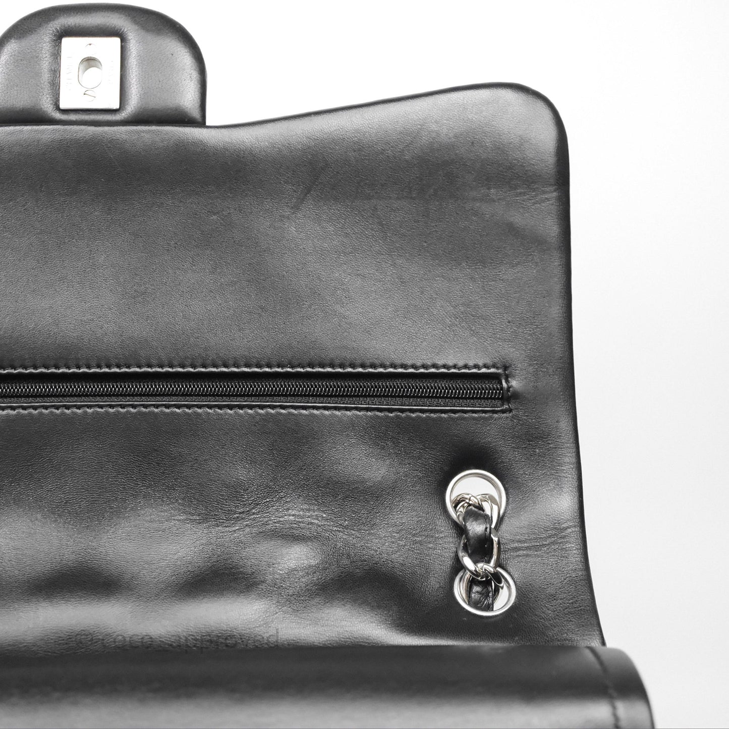 Chanel Jumbo Double Flap Black Lambskin Silver Hardware⁣⁣