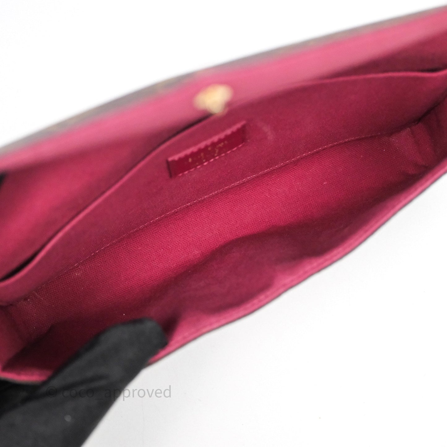 Louis Vuitton Félicie Pochette Clutch Monogram Canvas Gold Hardware