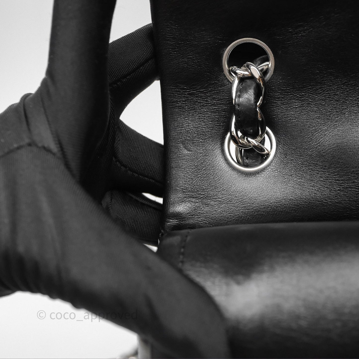 Chanel Jumbo Double Flap Black Lambskin Silver Hardware⁣⁣