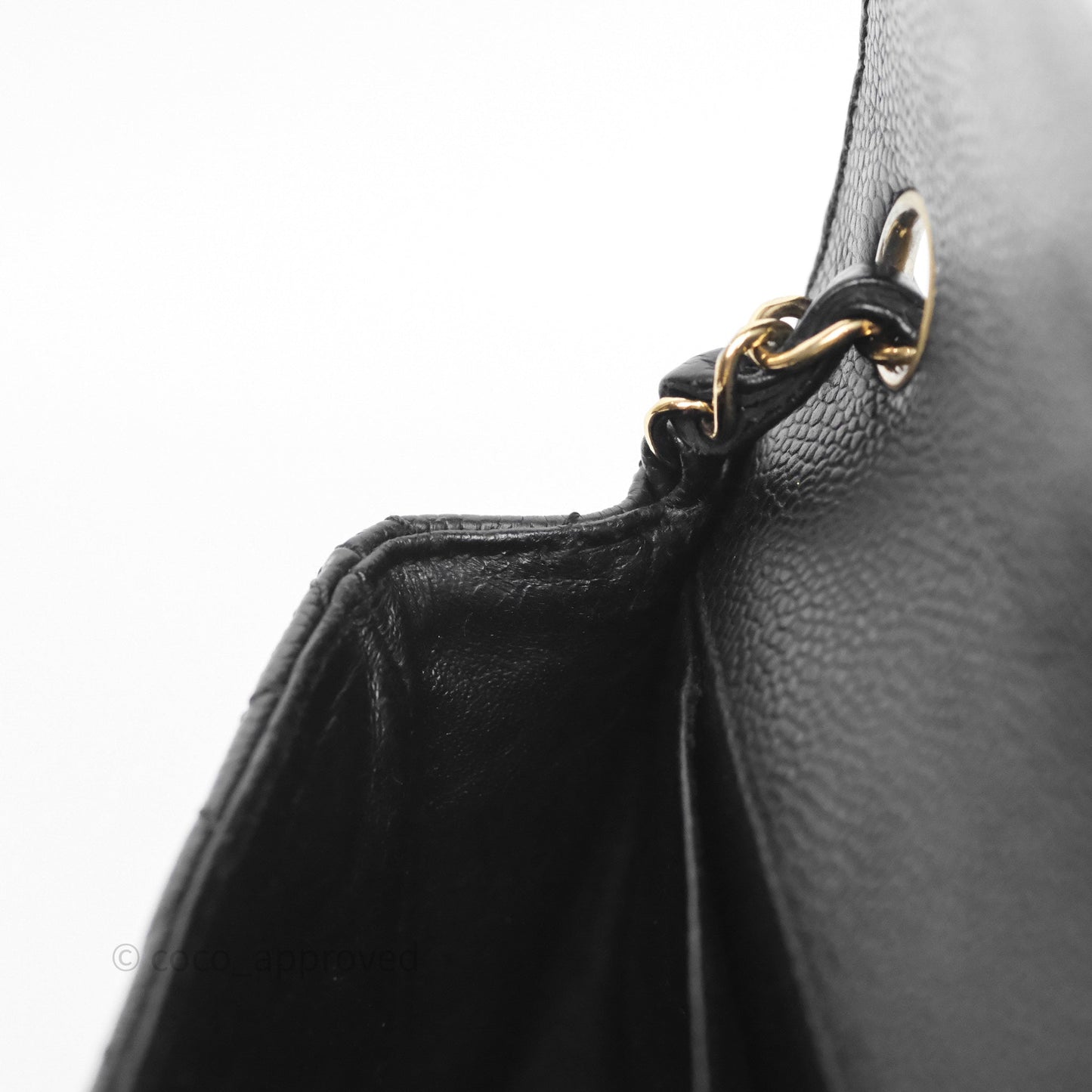 Chanel Quilted East West Flap Bag Black Caviar Gold Hardware