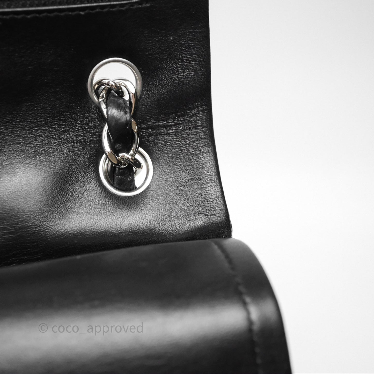 Chanel Jumbo Double Flap Black Lambskin Silver Hardware⁣⁣