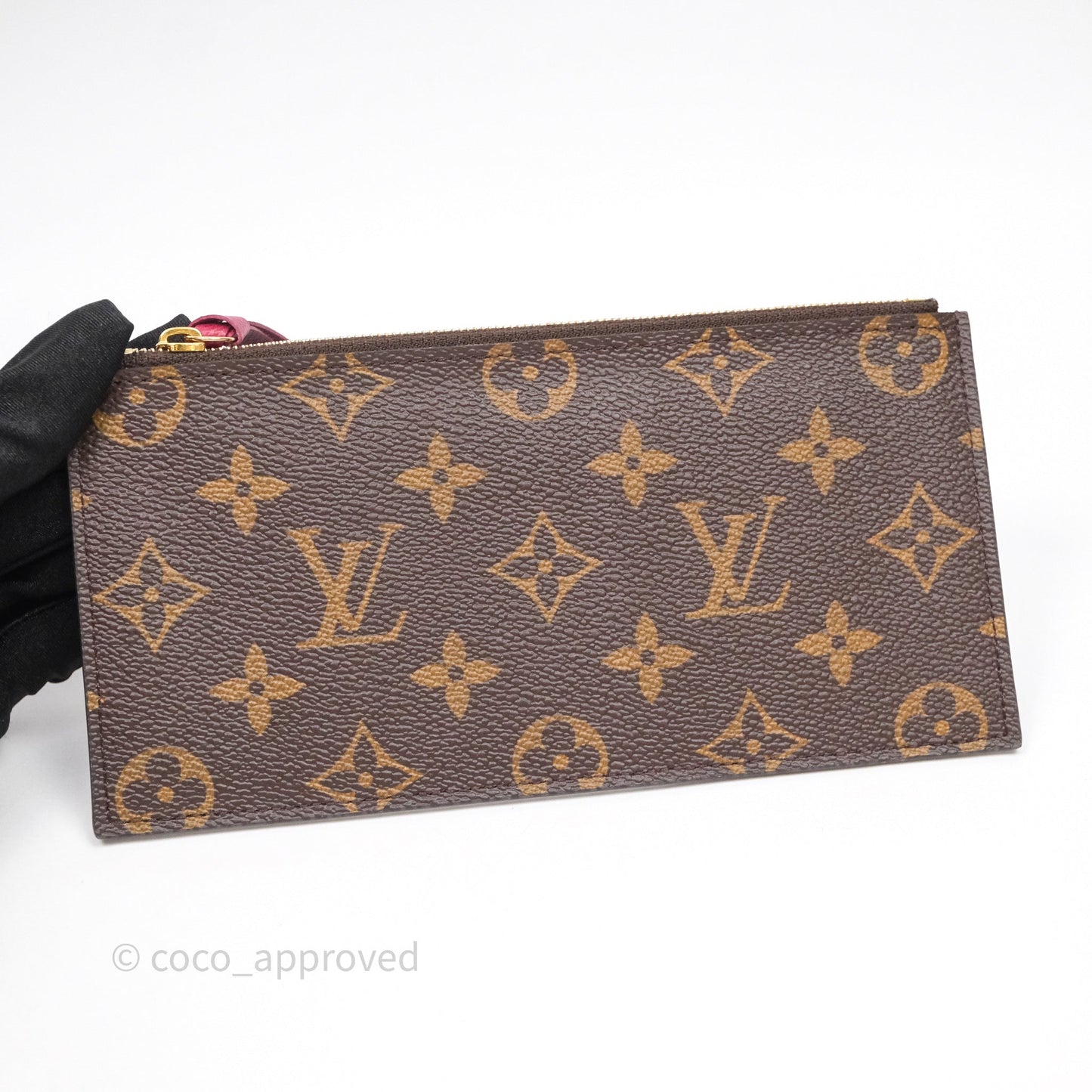 Louis Vuitton Félicie Pochette Clutch Monogram Canvas Gold Hardware
