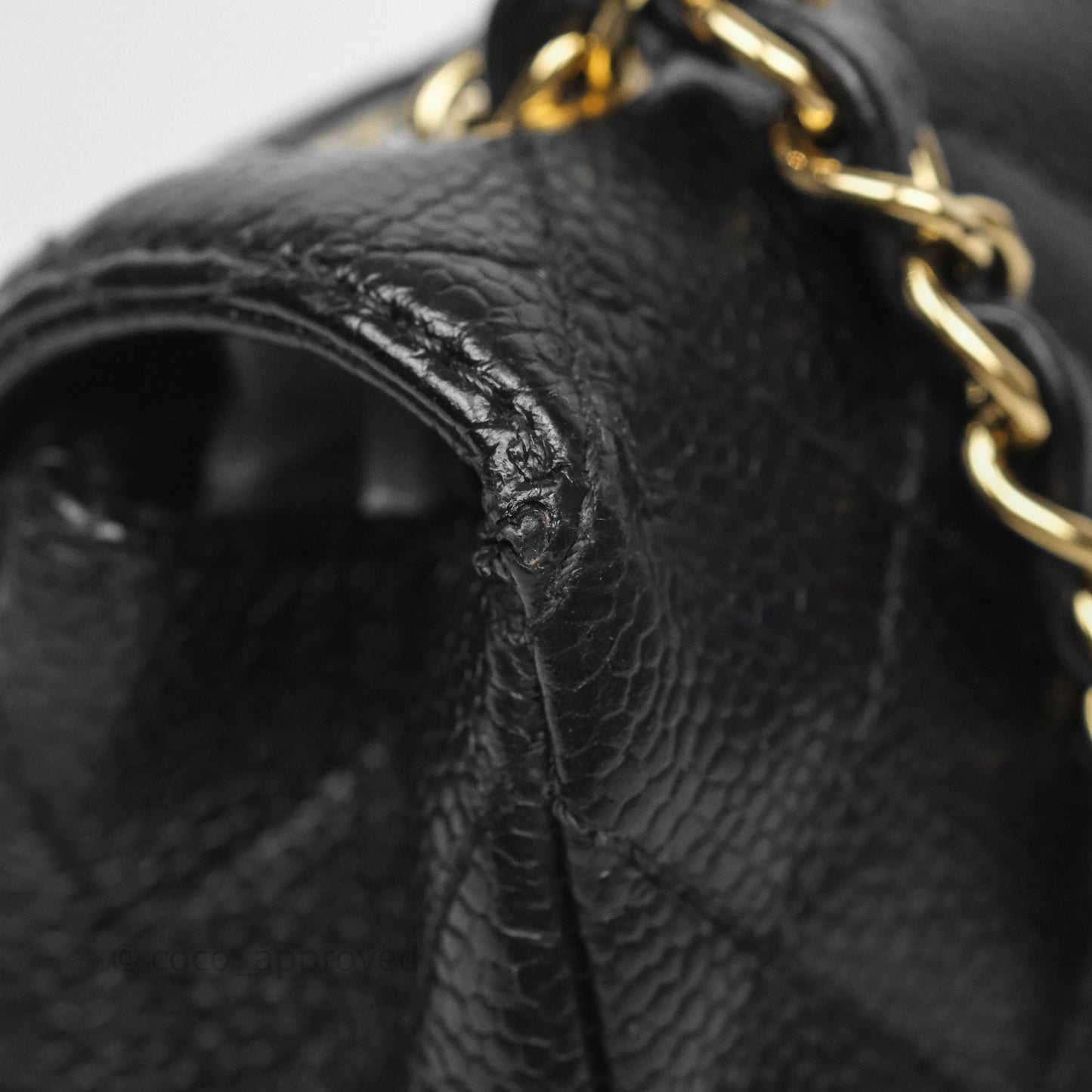 Chanel Quilted East West Flap Bag Black Caviar Gold Hardware