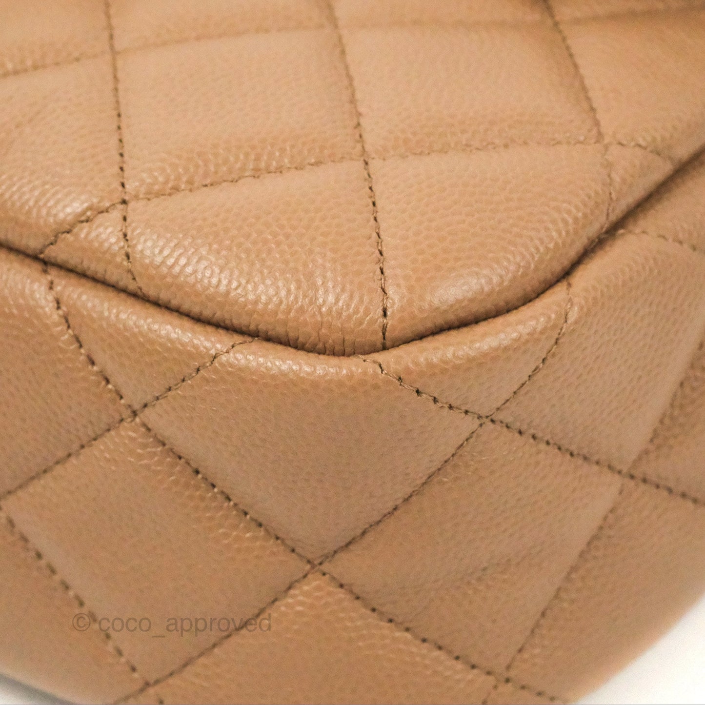Chanel Small Flap Bag Dark Beige Caviar Gold Hardware 22K
