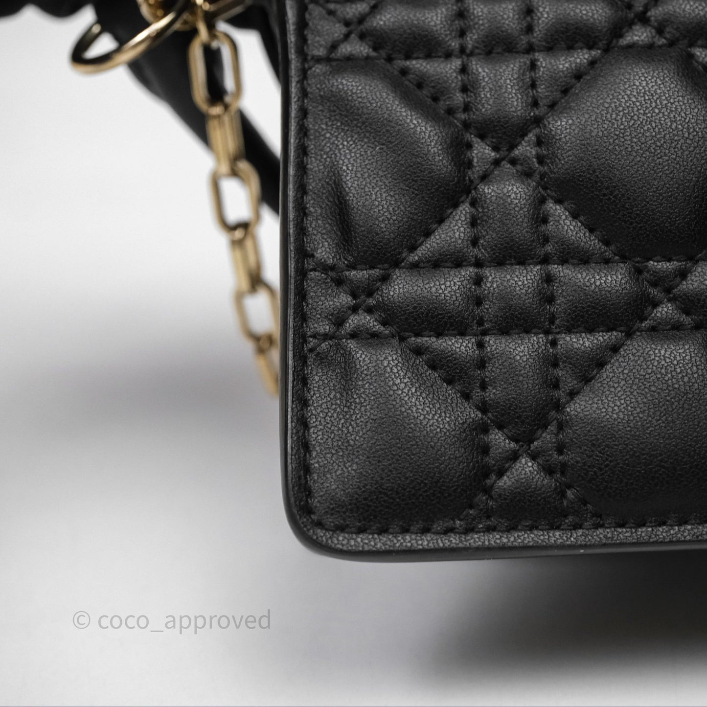 Christian Dior Lady Dior Milly Mini Bag Black Cannage Lambskin