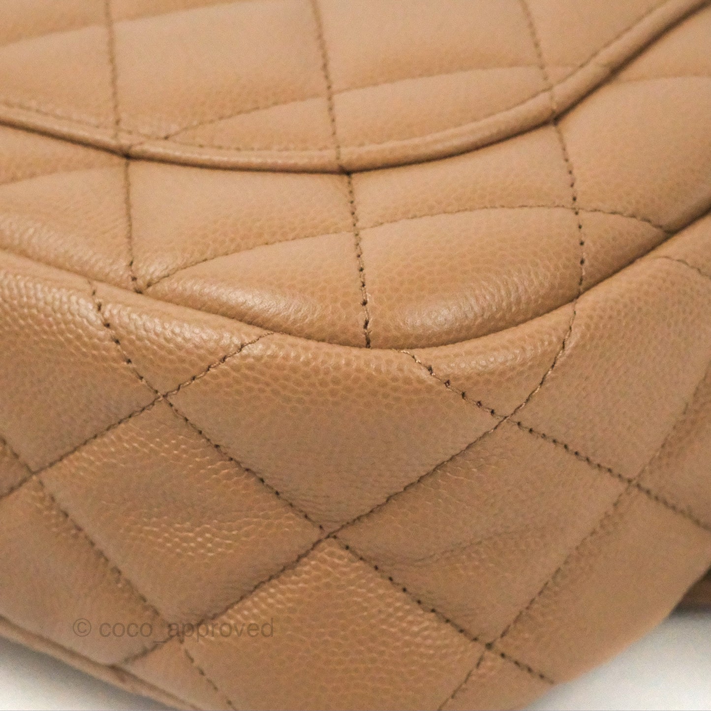 Chanel Small Flap Bag Dark Beige Caviar Gold Hardware 22K