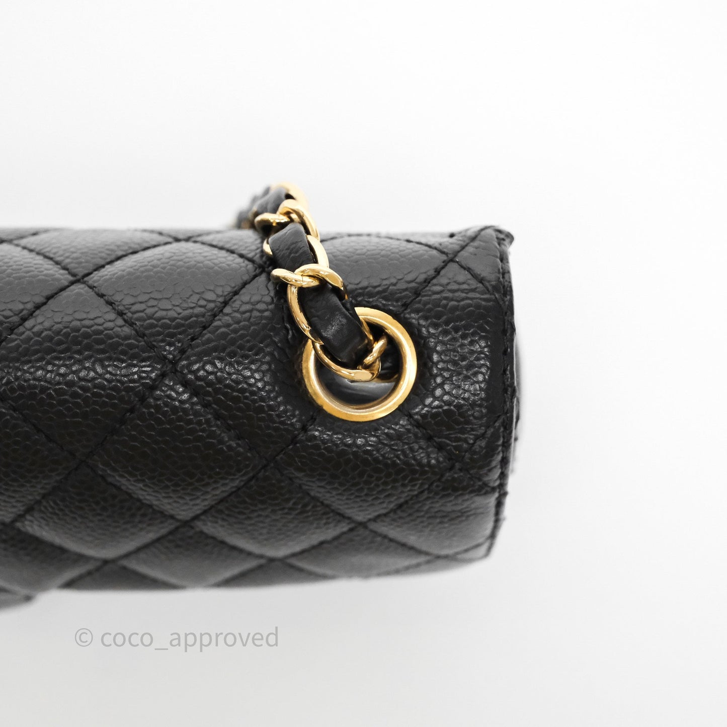 Chanel Quilted East West Flap Bag Black Caviar Gold Hardware