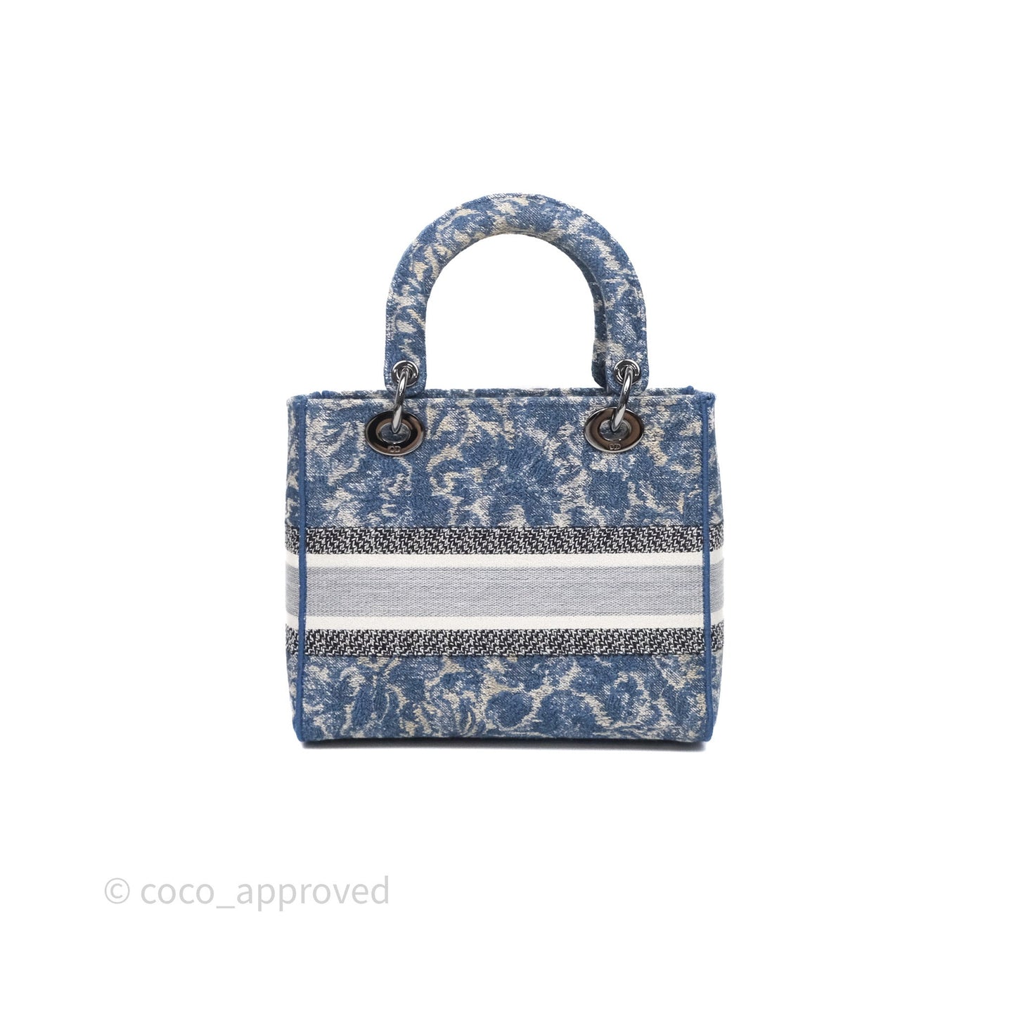 Christian Dior Medium Lady D-Lite Bag Blue Toile de Jouy Embroidery