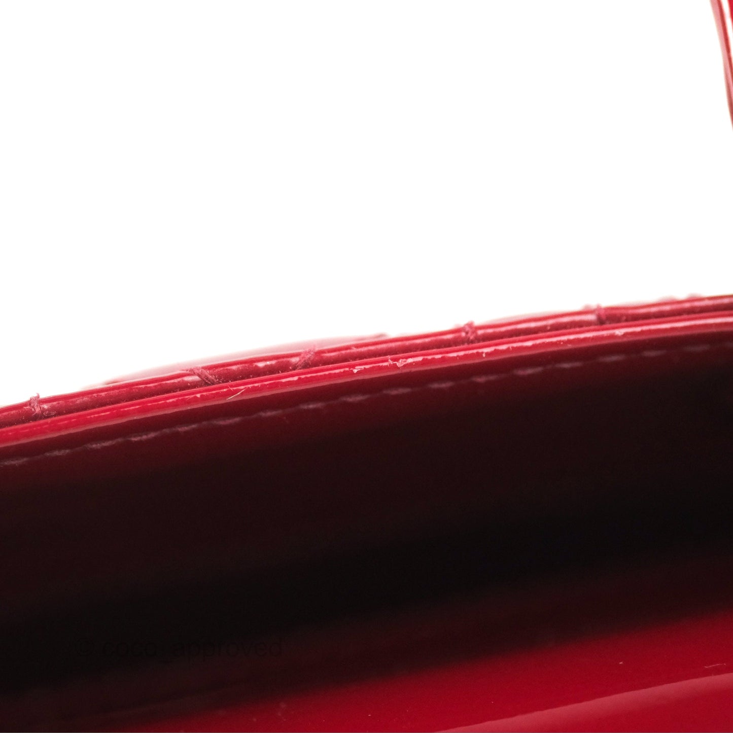 Christian Dior Mini Lady Dior Bag Red Patent Gold Hardware