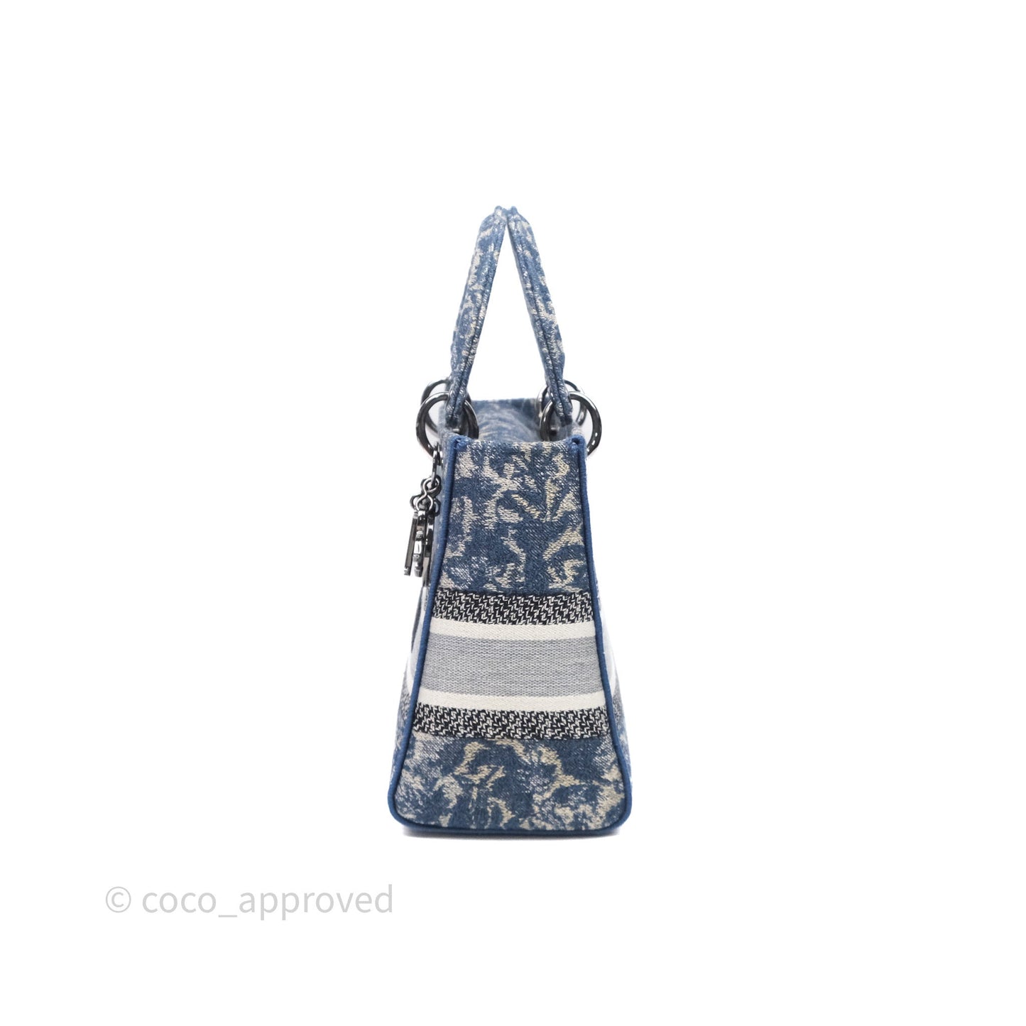 Christian Dior Medium Lady D-Lite Bag Blue Toile de Jouy Embroidery