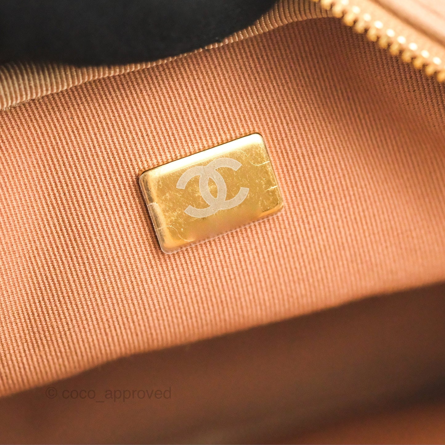 Chanel Small Flap Bag Dark Beige Caviar Gold Hardware 22K