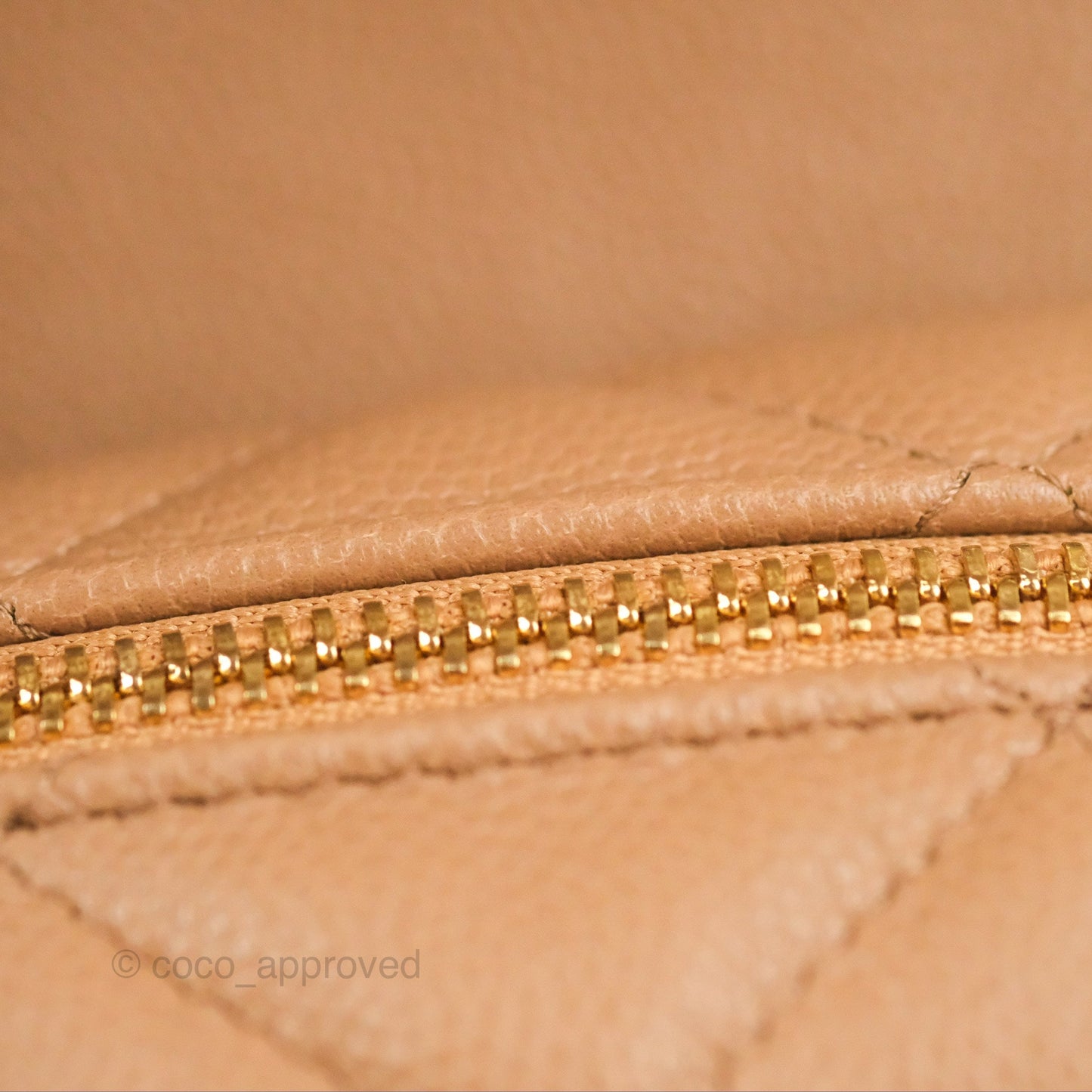Chanel Small Flap Bag Dark Beige Caviar Gold Hardware 22K